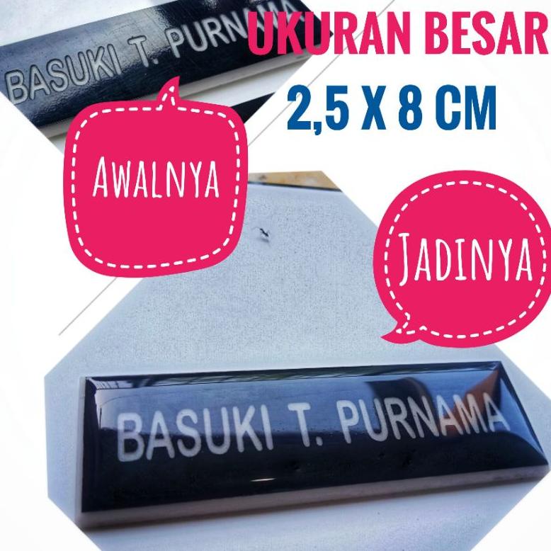 

ERA183 Name Tag Model Lama - Gravir Ukir Lapis Resin Viberglass - Peniti - manset - Magnet +++