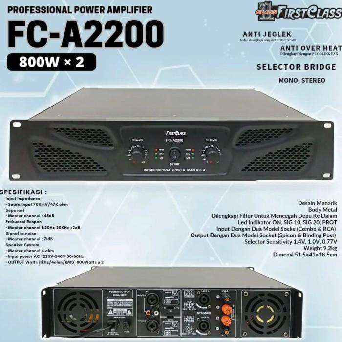 Power Amplifier Firstclass Fc A2200 / Firstclass Fca2200 / Fca 2200