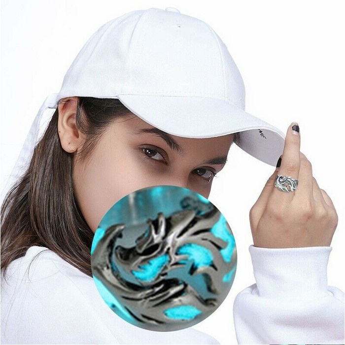 Cincin Naga Vintage Lunous Glow In The Dark Cincin Pria Wanita Keren