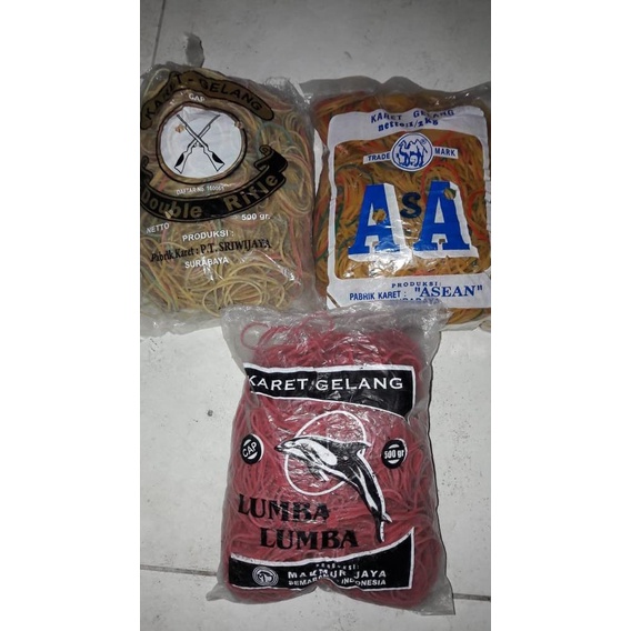 ] Karet gelang bedil pentil warna pink 500grm