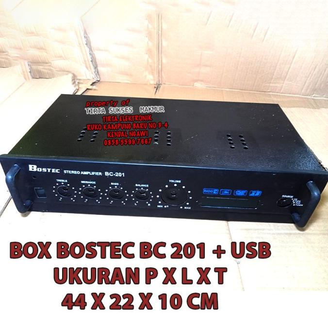 }}}}}}] BOX POWER AMPLIFIER SOUND SYSTEM USB BC 201+USB BOSTEC