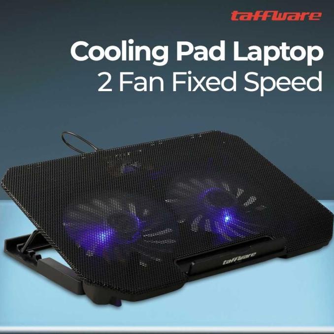 Gaming Cooling Pad 2 Fan Kipas Laptop Notebook Macbook 13 15 17 Inch