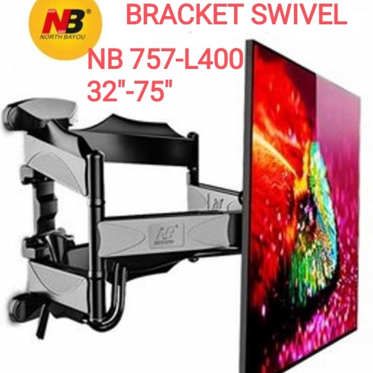 _ BRACKET TV SWIVEL NORTH BAYOU NB757-L400 BRAKET TV 32 40 42 43 49 50 55 60 70 75 INCH q Special Ed