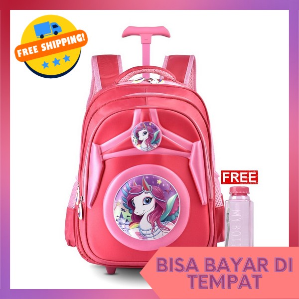 Smiggle Bag Child Smuggle Terbaru  Ts Trolly Anak-Anak Tk Karakter Tas Troli Anak Perempuan Paud Tas