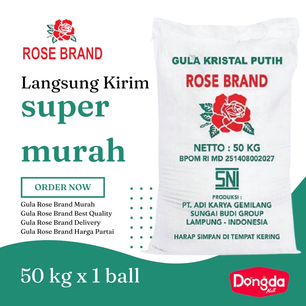 GULA PASIR ROSE BRAND 50 KG