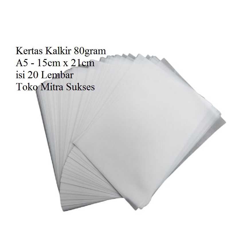 

20 Lembar Kertas Kalkir A5 Dijual Murah