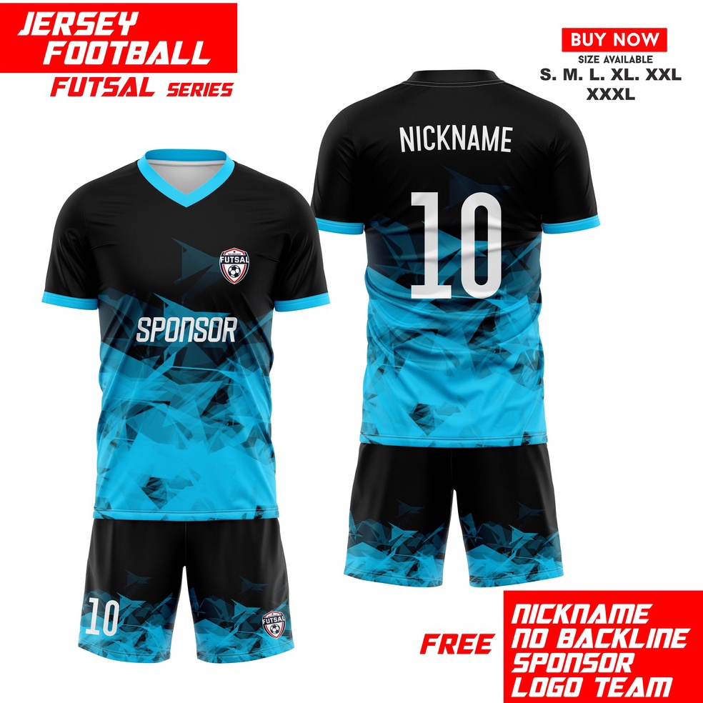 Termurah.. JERSEY FUTSAL CUSTOM NAMA LOGO dan sponsor ( BISA ORDER SATUAN)