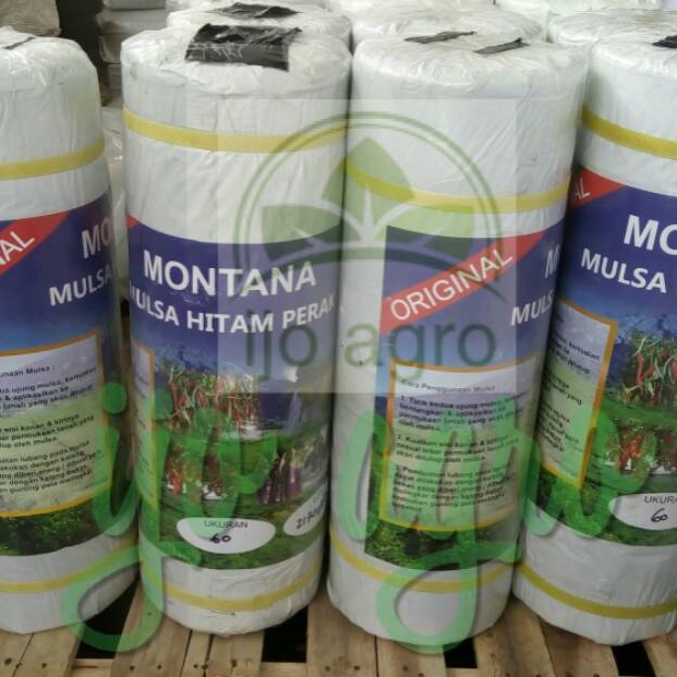 TERBAIK Plastik mulsa hitam perak full ORIGINAL 1 roll 1,2M X 500m