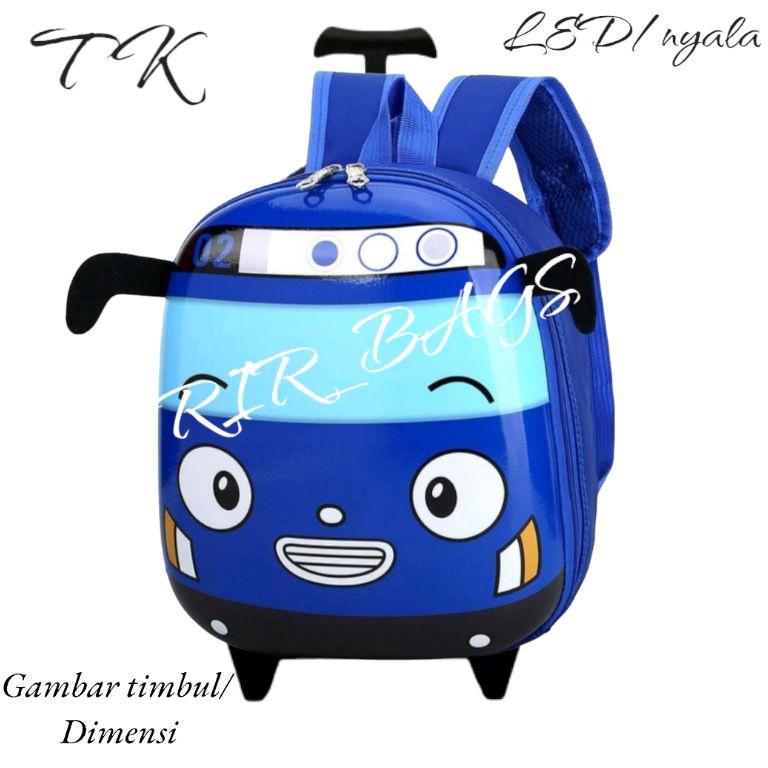 Serba baru5m0La Tas dorong Troli tas anak sekolah laki laki/tas dorong paud/tas bahu anak/tas anak r