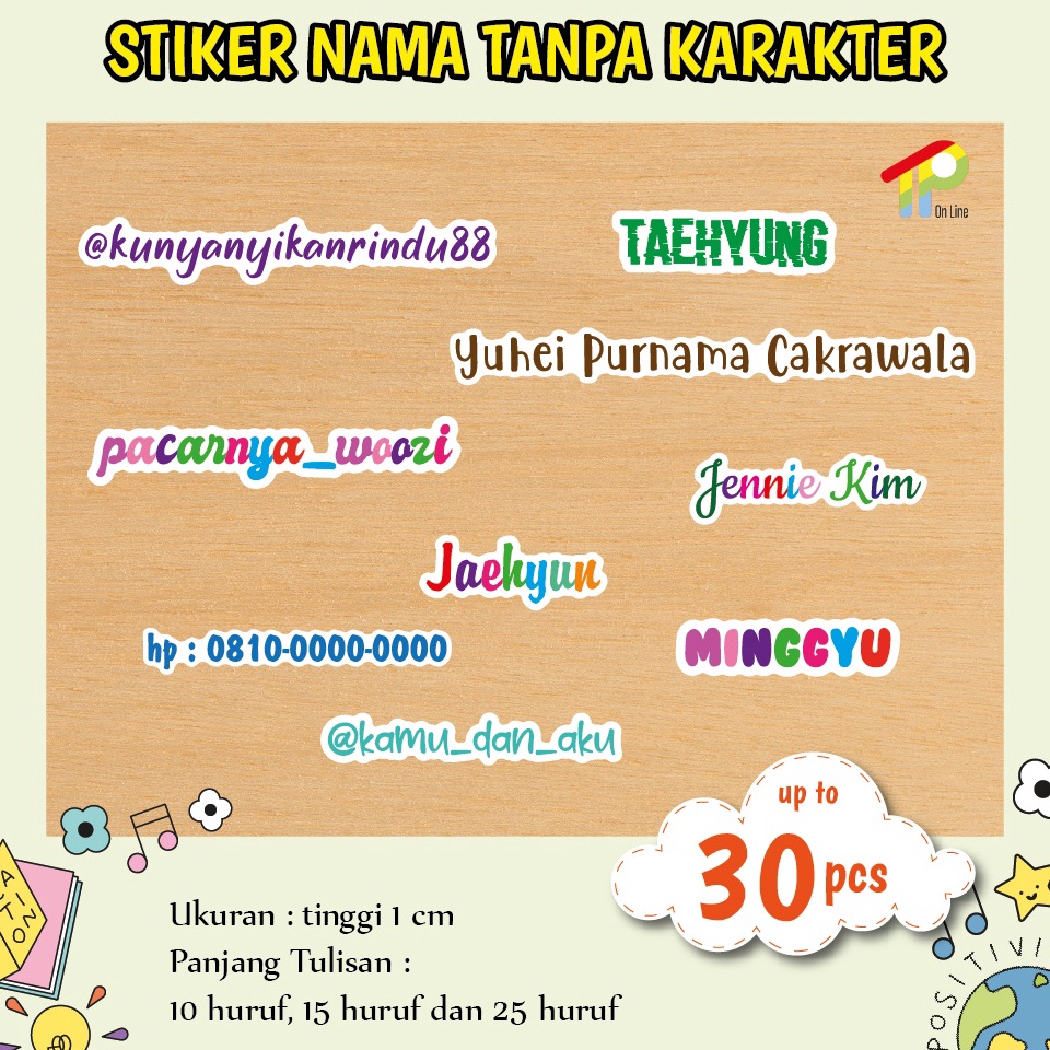 

← STIKER LABEL NAMA TANPA KARAKTER WATERPROOF MURAH gcajb