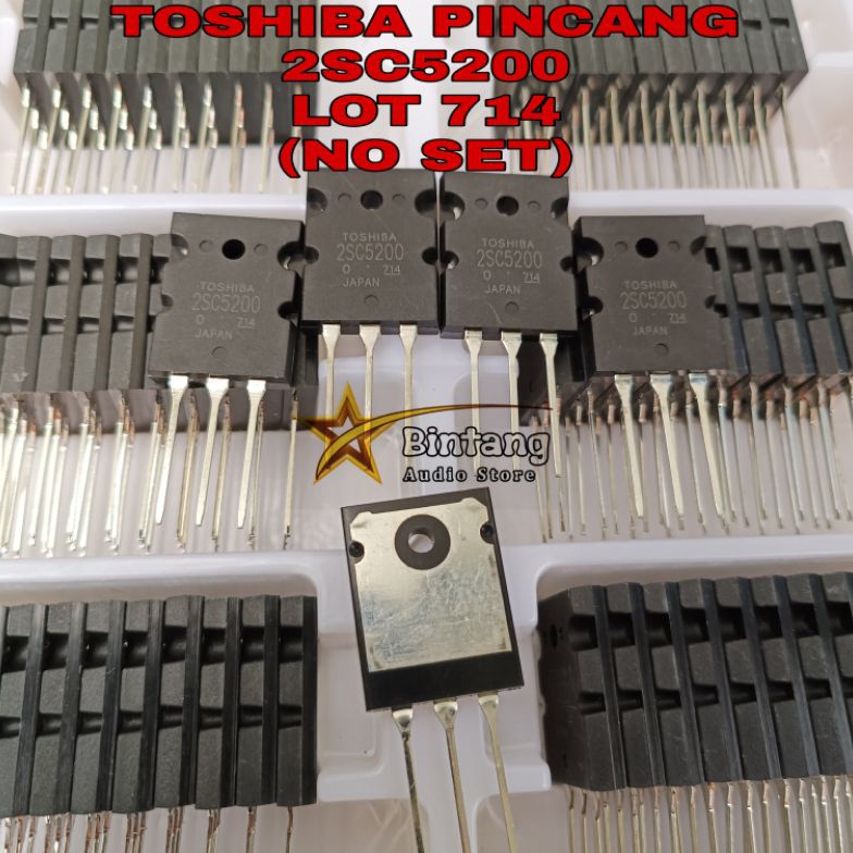 56 Transistor TOSHIBA Pincang 2SC 5200 / 2SC5200 Lot 714 (bukan set) ➼Ready Stok