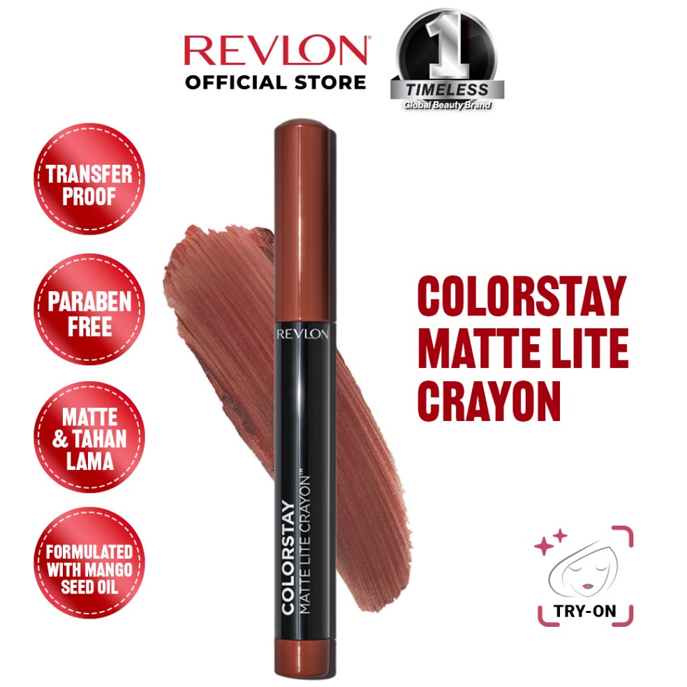 Terkiniz6Z0l Revlon Colorstay Matte Lite Crayon (Full-Coverage Matte Lip Color Crayon)