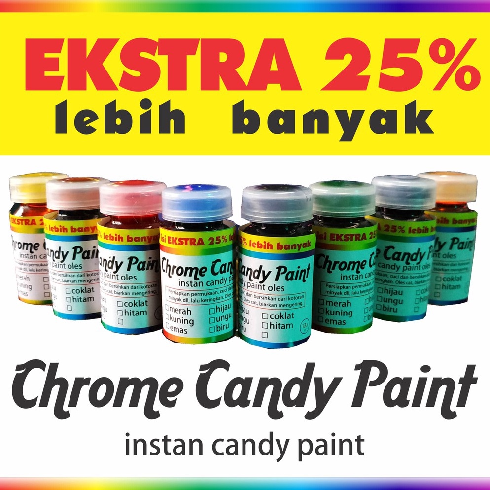 

[87H] Pewarna Logam Chrome Candy Paint Instan ↔Terbatas