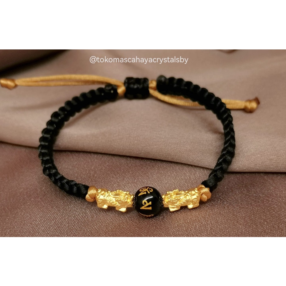 Untung maksimali7I2u Gelang 2 Charm Naga / Jilin / pixiu Emas kadar 24k HK Hongkong 999.9% 9999 & Ge