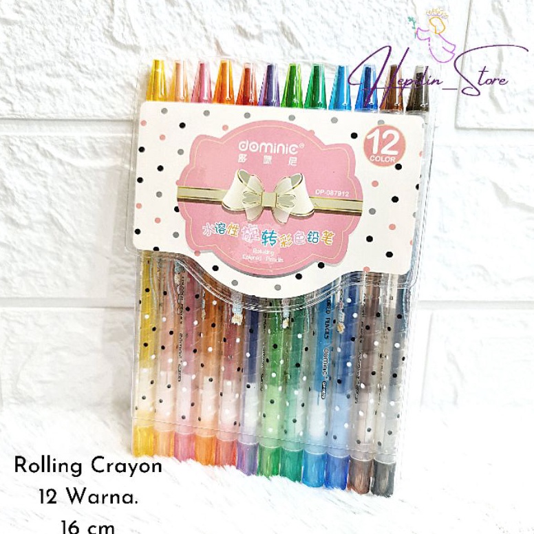 

↔ Pensil Warna Putar 12 Warna atau 24 Warna Dominic ( 16 Cm ) / Rotating Colored Pencils / Crayon Putar Import Fancy Dominic 5887