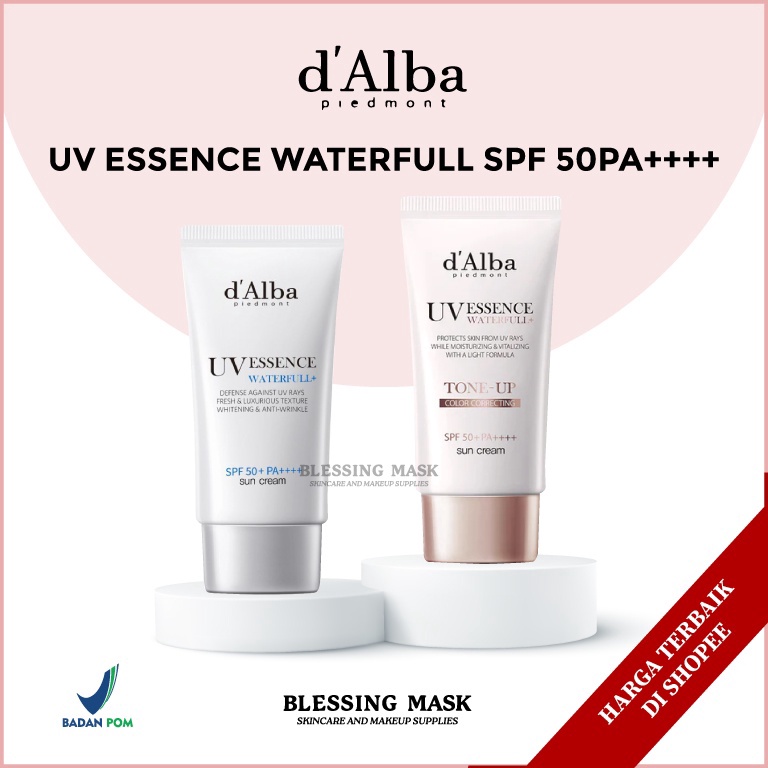 Paket Hemat2i2Hw [BPOM] d'Alba Waterfull Essence Sun Cream 50mL | Sunscreen | Tone Up Sun Cream |dalba