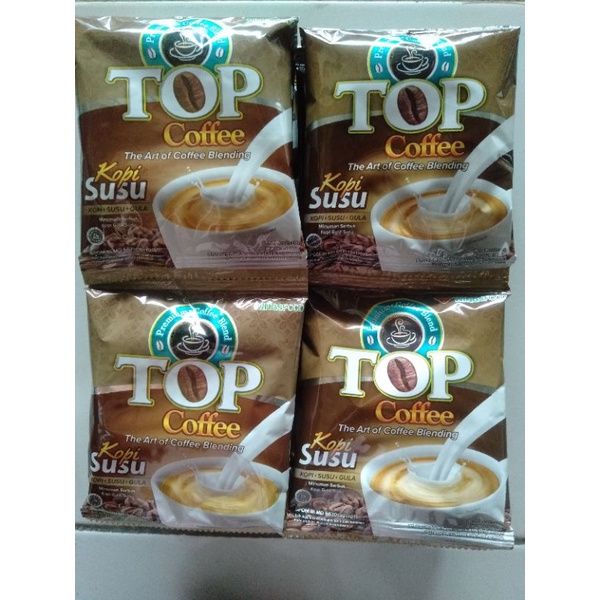 

Top Kopi Susu Sachet/ 1 renteng isi 12 pcs