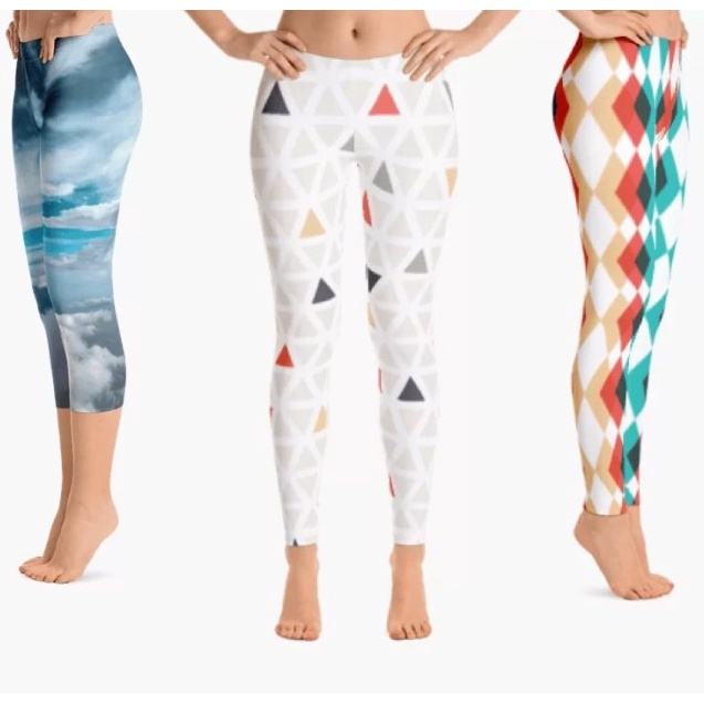 Diskon,, Pesanan pembuatan legging custom panjang bahan motif spandex lycra