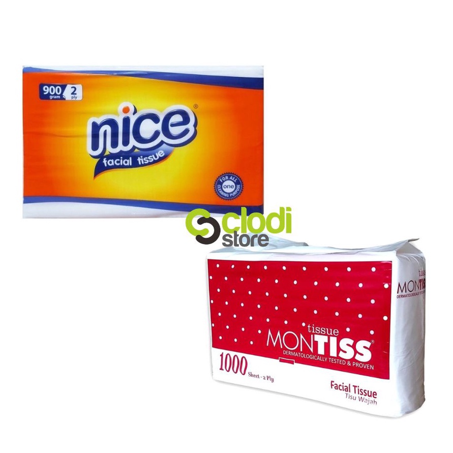 [㊖㊖ GZA) TISSUE NICE 900G tisu murah Tisu Montis 1000 Lembar Tisu Nice Tisu Wajah Tisu Nice 900gram 