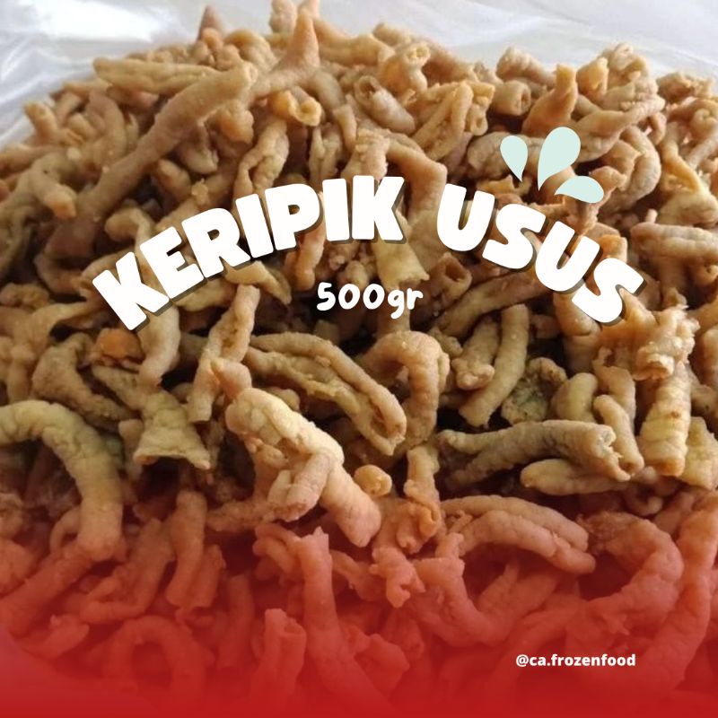 

KERIPIK USUS 500 GR/KERIPIK USUS KERING RENYAH/KRIPIK USUS AYAM