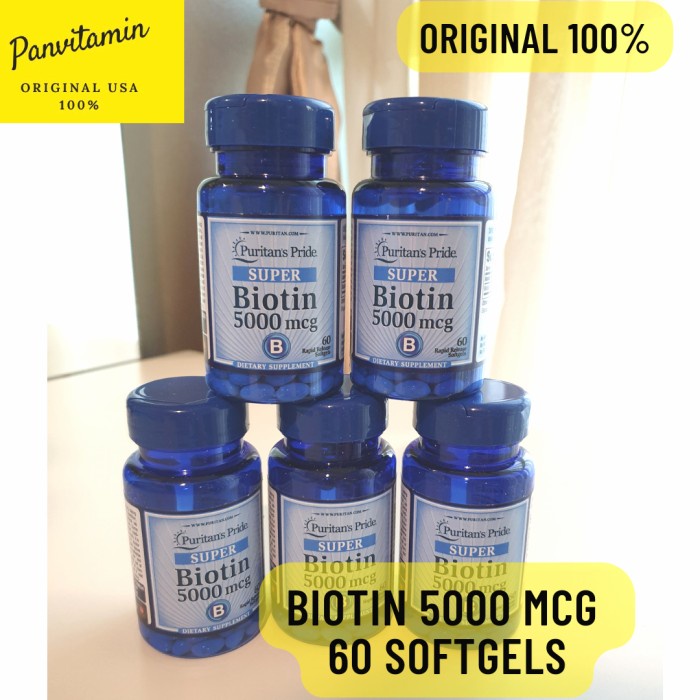 PURITAN BIOTIN 5000 MCG 60 KAPSUL
