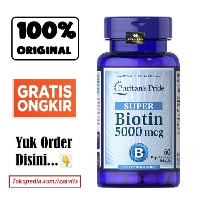 PURITAN'S SUPER BIOTIN 5000MCG 60 SOFTGELS PURITAN 5000 MCG PURITANS