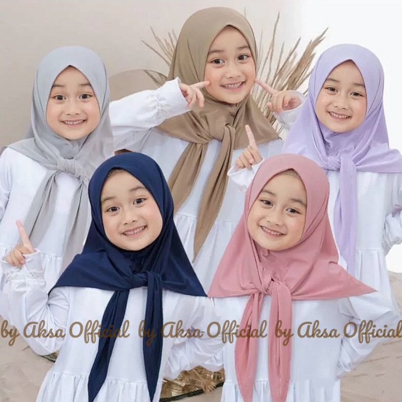 ㅁ JILBAB ANAK SEGITIGA INSTAN JERSEY PREMIUM 1 - 8 TAHUN / Jilbab Anak / Pastan Bayi Jersey Premium 