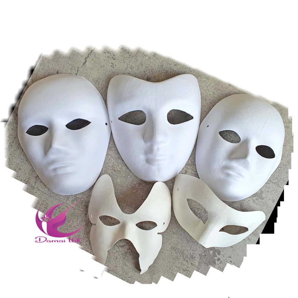 Topeng Lukis Wajah Polos / Topeng Karakter / Topeng Polos / Face Mask