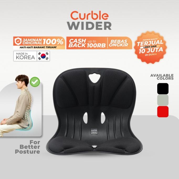 Curble Chair WIDER / Sandaran Kursi Penyangga Punggung - Black