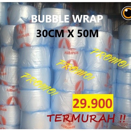 

✣Pasti Murah✶➧ PM6BU Bubble Wrap Putih Bening 30CMx50M bagus tebal Bubblewrap Bandung plastik buble warp roll Q58 ➴Promo