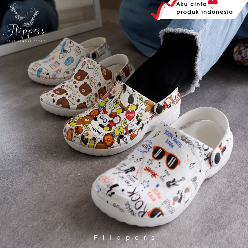 FJLC3091  Sandal Kodok Motif/Sendal Kodok Printing/Sendal Kodok Karakter/Sendal Kodok Dewasa/Sendal 