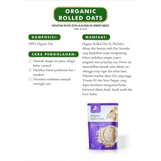 

Organic Rolled Oats