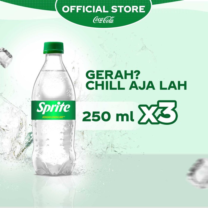 

Sprite Lemon Lime Minuman Soda - Botol 250ml - x3 Pcs