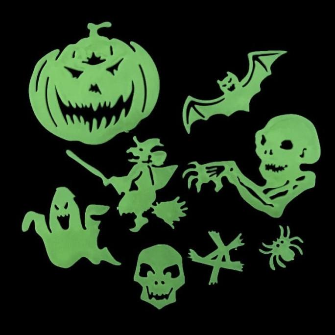 

:0:0:0] 774 Sticker Stiker Halloween Set Menyala Dalam Gelap Fosfor Fospor