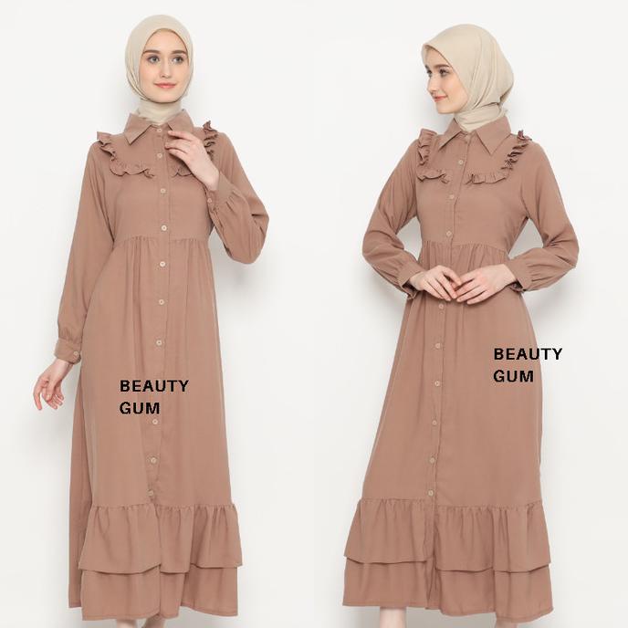 Setelan Gamis Ikatan Cinta Mocca/Gamis Muslim/Gamis remaja kekinian