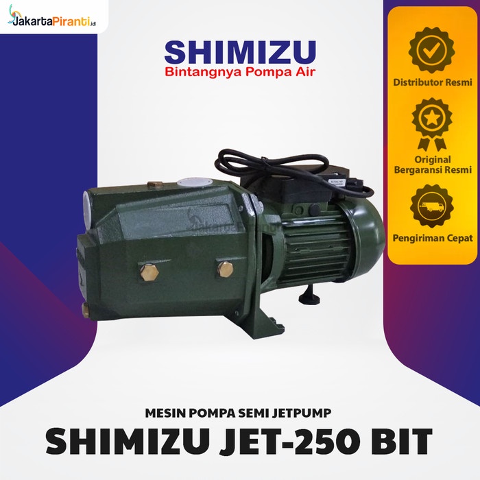 MESIN POMPA AIR SEMI JETPUMP SEMIJET SHIMIZU 250 WATT JET-250 BIT