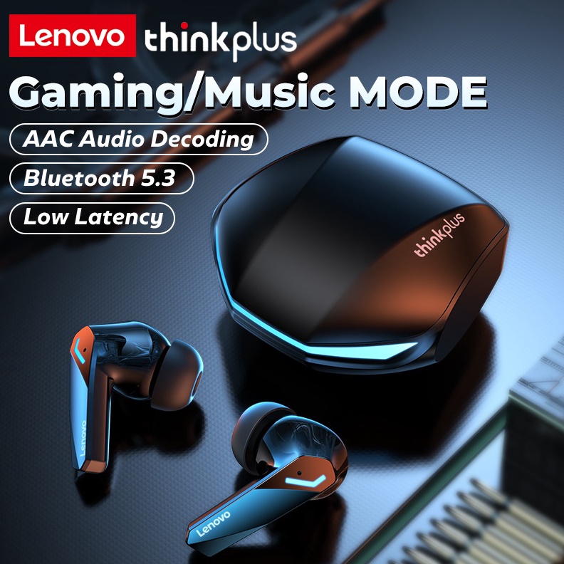 DiskonLenovo thinkplus GM2 Pro Gaming Wireless Bluetooth low-latency Earphone TWS Headset Hoise-canc