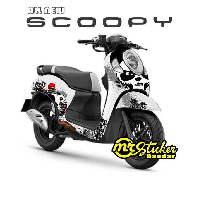 Decal Sticker Scoopy Full Body New Fi Baru 2021 Prestige Panda Putih