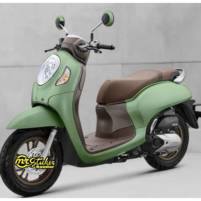 Decal Sticker Print Scoopy Full Body Warna Hijau Sage