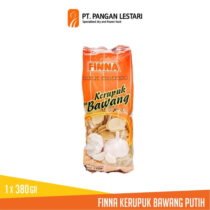 

' finna kerupuk bawang putih 380gr