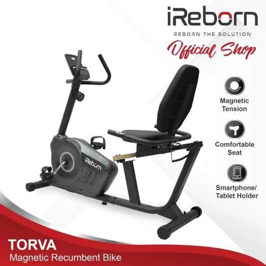 sepeda statis magnetik terapi lutut syaraf ireborn recumbent torva