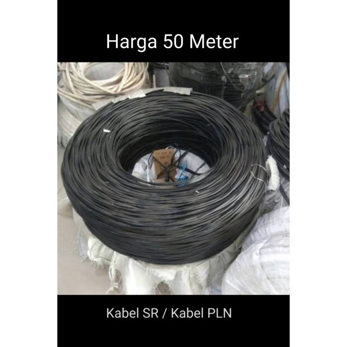 (50Meter) Kabel Twist/Twisted /Kabel SR/Kabel Listrik/Kabel PLN 2x10mm