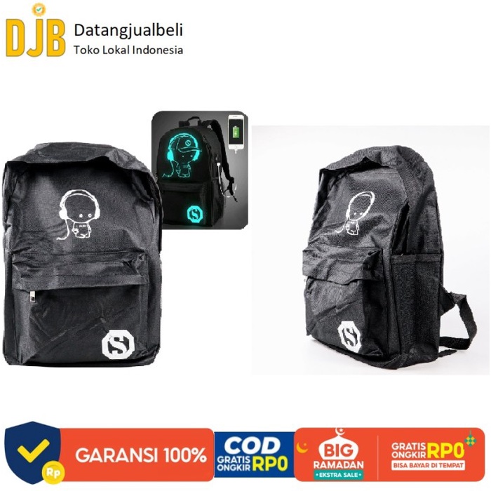 ✿KOP✿ Tas Ransel Oxford Glow In The Dark Kid BERKUALITAS