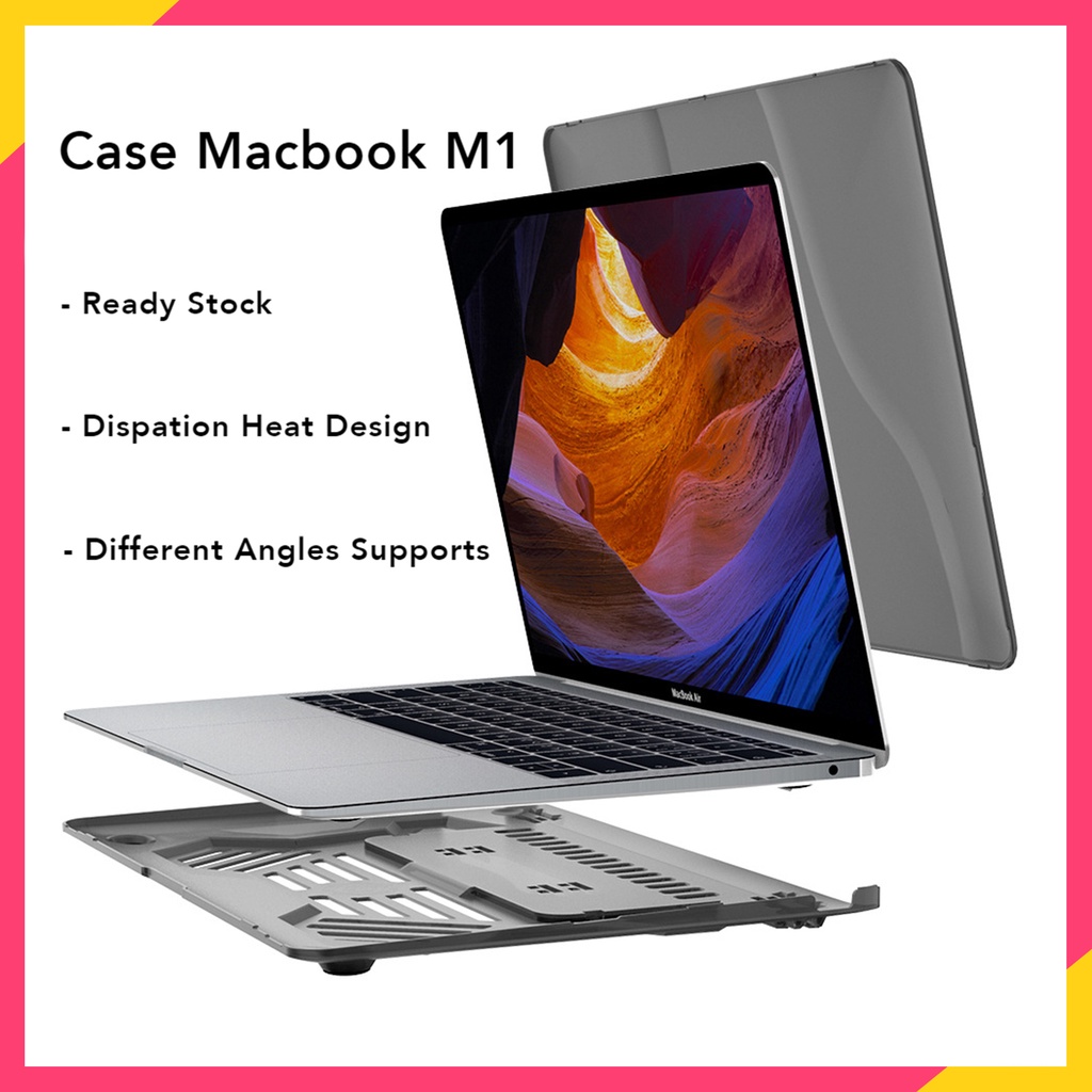 【Ready Stock In Jakarta】case macbook air m1 2020 transparent case macbook air m1 hard casing macbook