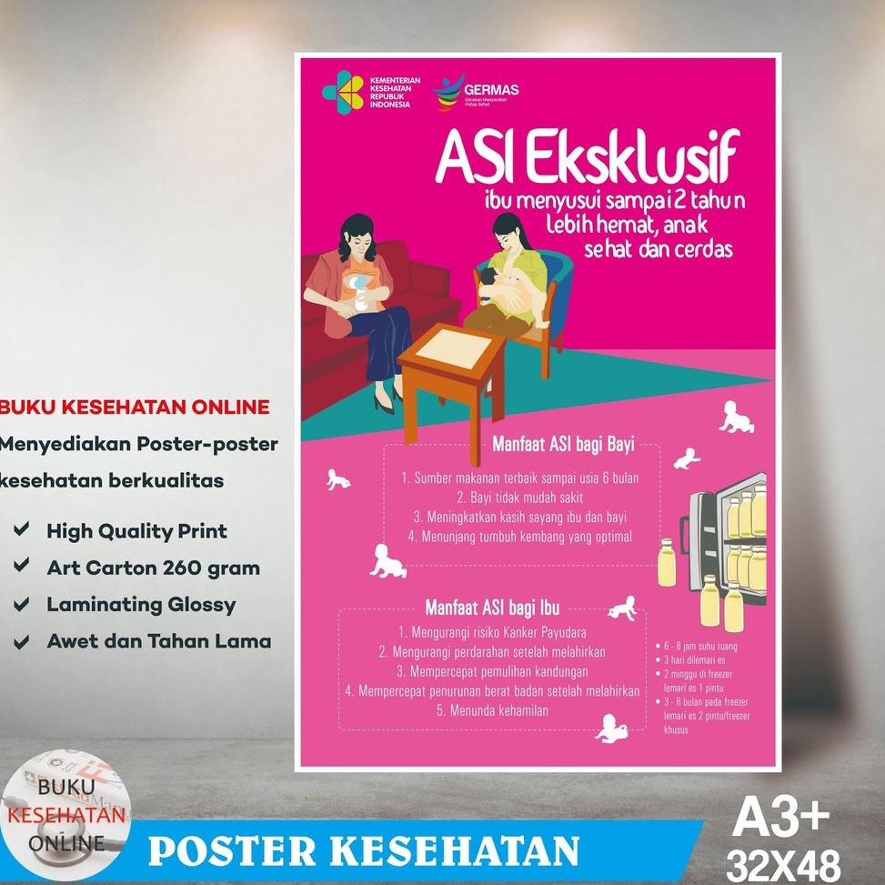 

8.8 Brands Festival Poster Kesehatan - ASI EKSKLUSIF - LAMINATING GLOSSY