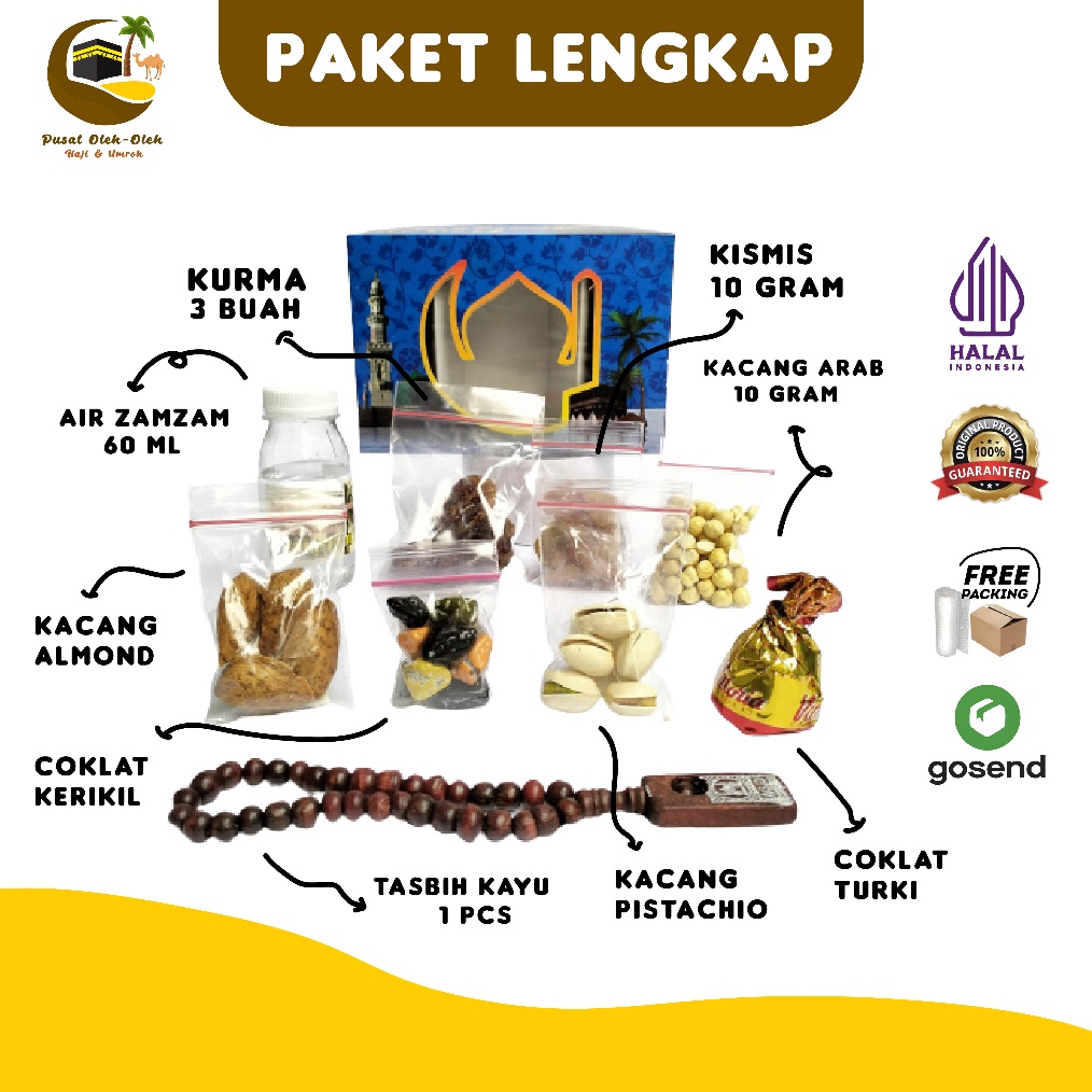 

YMFV9074 PAKET LENGKAP Oleh Oleh Haji Dan Umroh | Paket Hemat Murah Ekonomis Haji Umrah