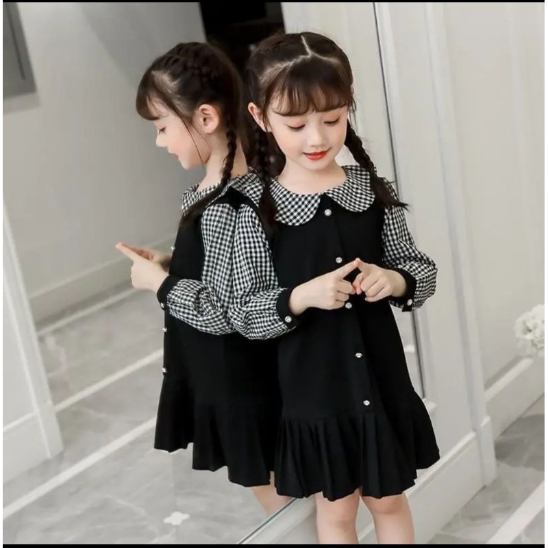 Dress Anak Perempuan 3 4 Tahun 2 5 6 Cewek Umur 9 12 Thn 1 7 8  Rok Mini Cwe Tk Usia 1Tahun Lucu Set