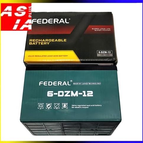 Aki Sepeda Listrik Sparepart Q7U Variasi Racing Federal 6 Dfm 12 Original