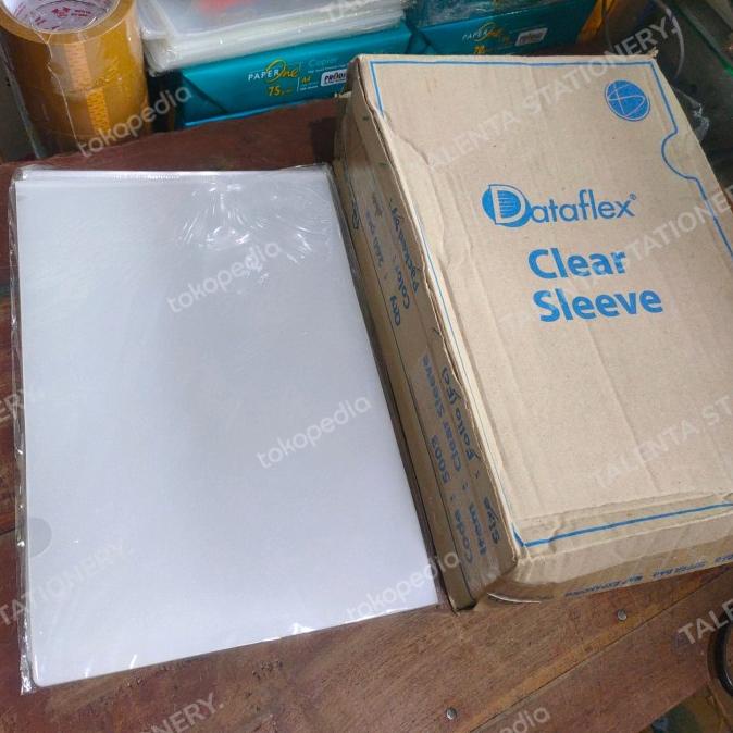 

monggo] map L Folio bening dataflex clear Sleeve 1 pack isi 12 pcs