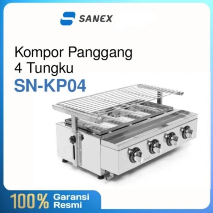 Produk Terbaik] Kompor Panggang Sosis/Kompor Panggang Roaster BBQ Grill 4 Tungku SANEX